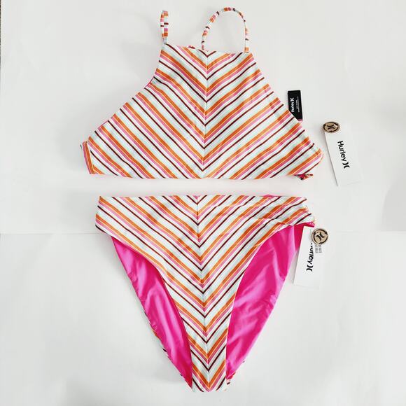 Hurley Multicolor Striped One Piece Swimsuit - Picture 1 of 7